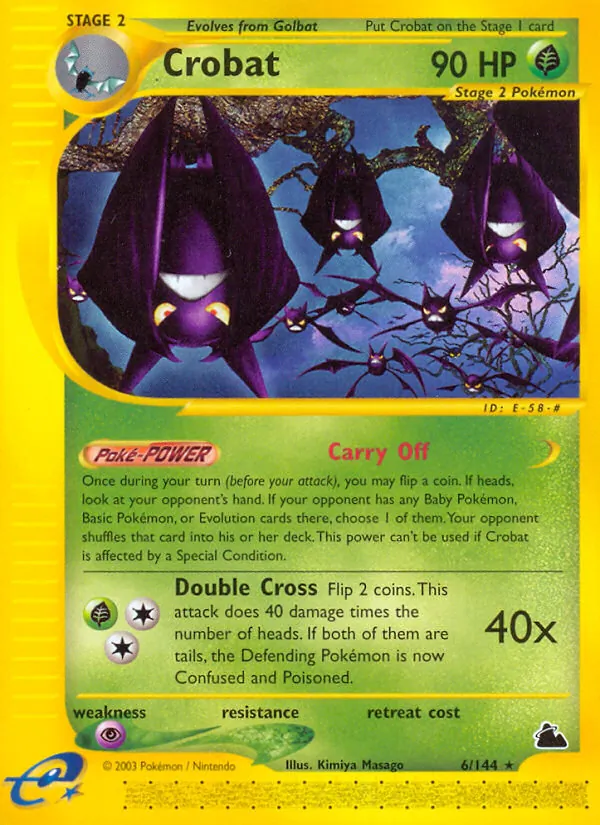 Crobat card from Skyridge, number 6/144