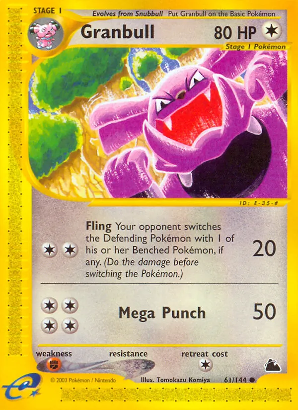 Granbull card from Skyridge, number 61/144