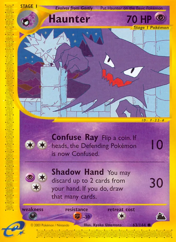 Haunter card from Skyridge, number 63/144