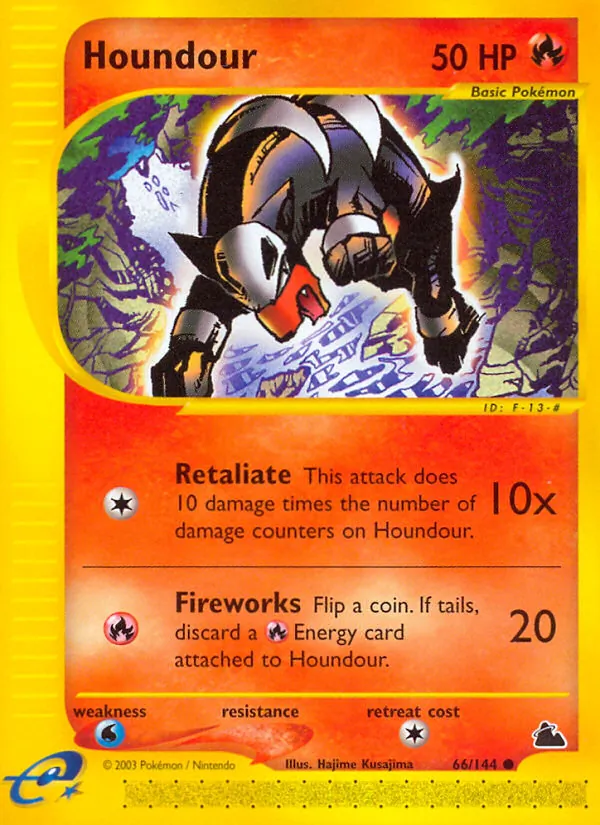 Houndour card from Skyridge, number 66/144