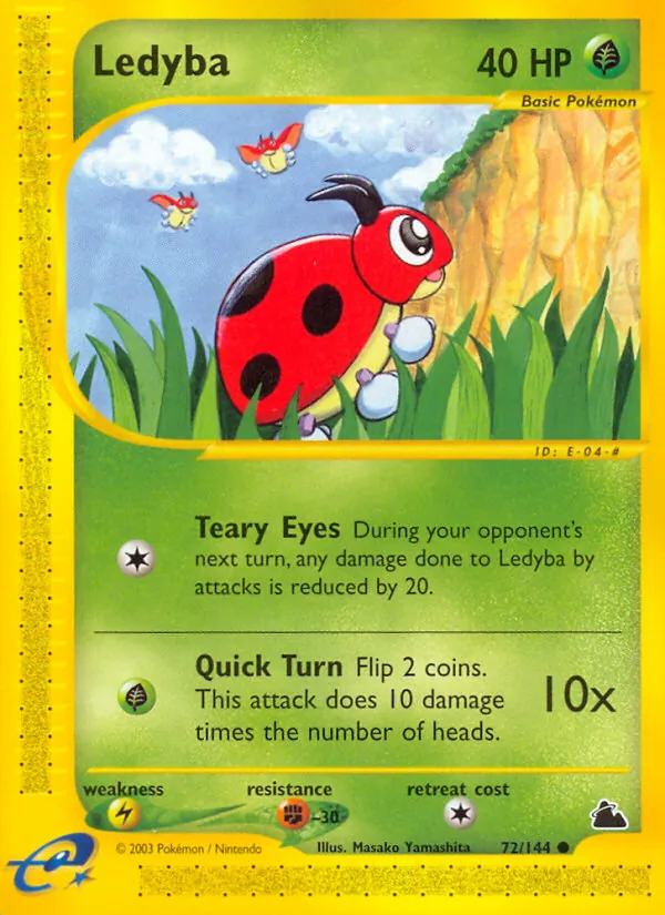 Ledyba card from Skyridge, number 72/144