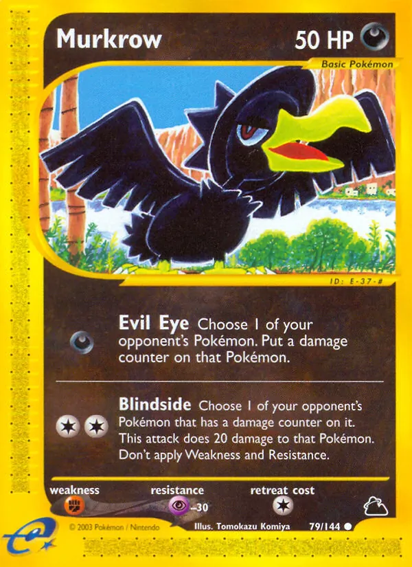 Murkrow card from Skyridge, number 79/144