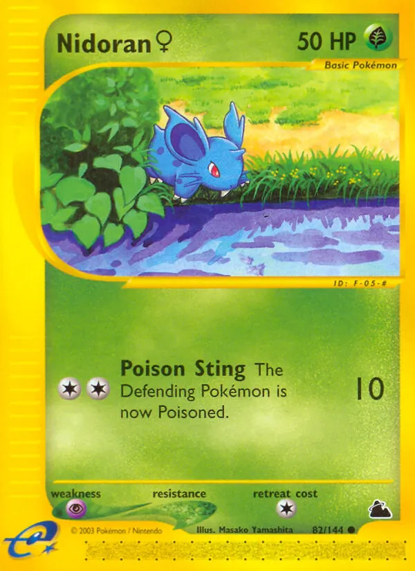 Nidoran ♀ card from Skyridge, number 82/144