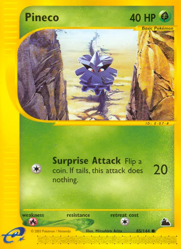 Pineco card from Skyridge, number 85/144