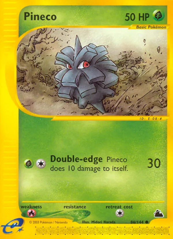 Pineco card from Skyridge, number 86/144