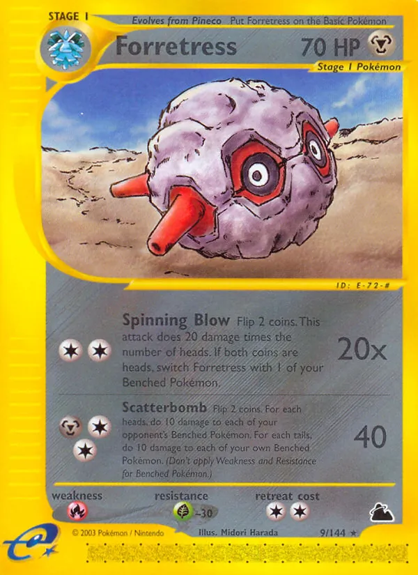 Forretress card from Skyridge, number 9/144