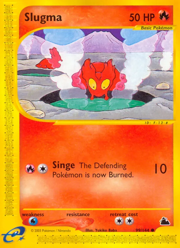 Slugma card from Skyridge, number 99/144