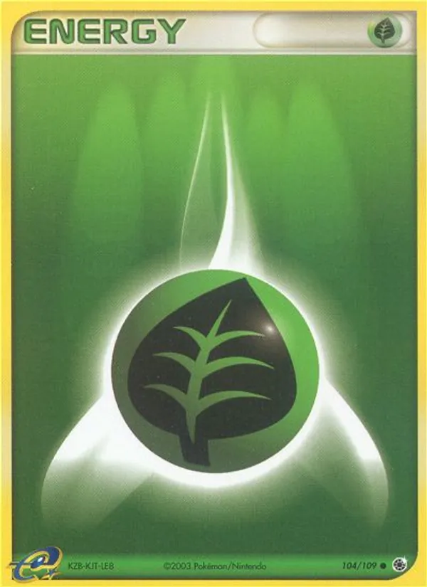 Kartu Grass Energy dari Ruby & Sapphire, nomor 104/109