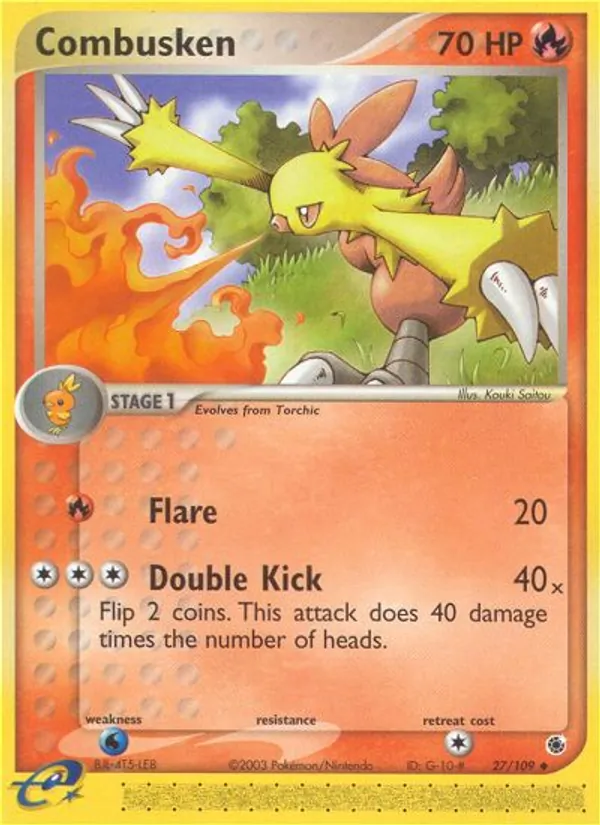 Kartu Combusken dari Ruby & Sapphire, nomor 27/109