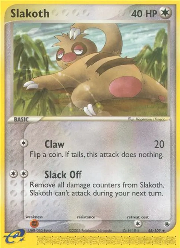 Kaart Slakoth uit Ruby & Sapphire, nummer 45/109