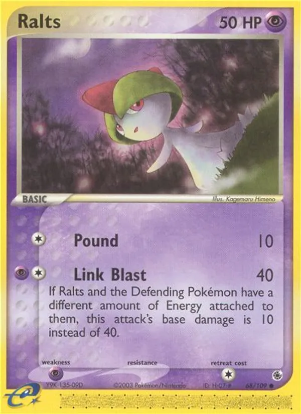Kartu Ralts dari Ruby & Sapphire, nomor 68/109