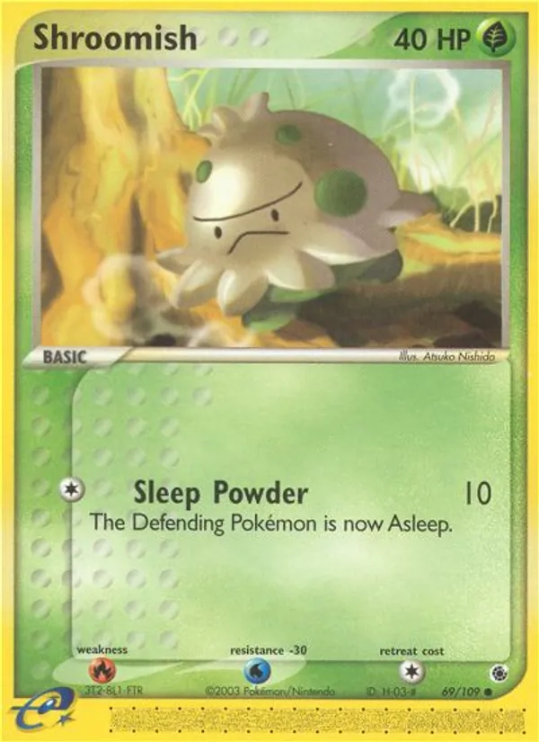 Kaart Shroomish uit Ruby & Sapphire, nummer 69/109
