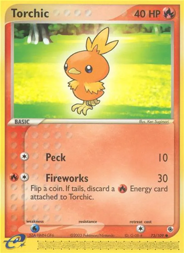 Kaart Torchic uit Ruby & Sapphire, nummer 73/109