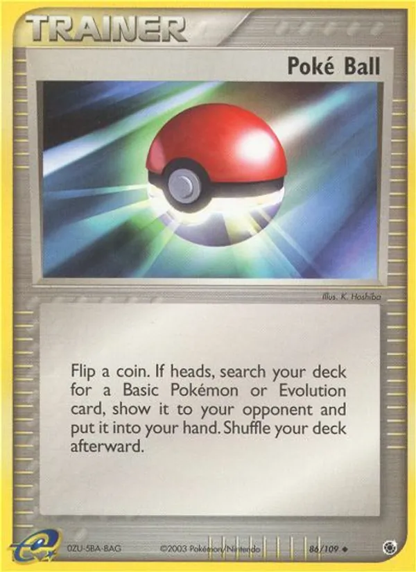 Kartu Poké Ball dari Ruby & Sapphire, nomor 86/109