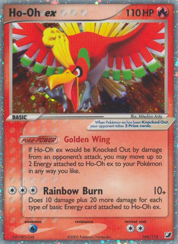Ho-Oh ex card from Unseen Forces, number 104/115