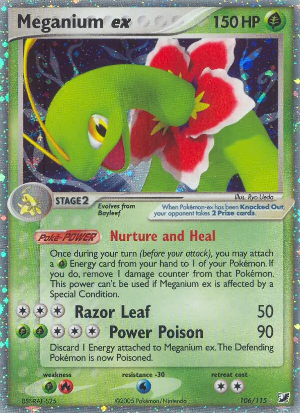 Meganium ex card from Unseen Forces, number 106/115