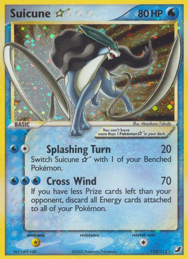 Kaart Suicune ☆ uit Unseen Forces, nummer 115/115