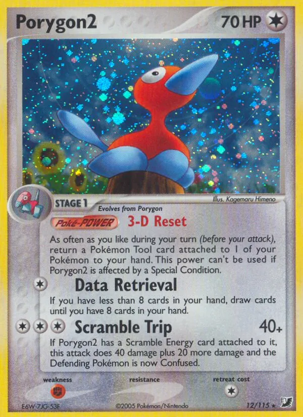 Porygon2 card from Unseen Forces, number 12/115