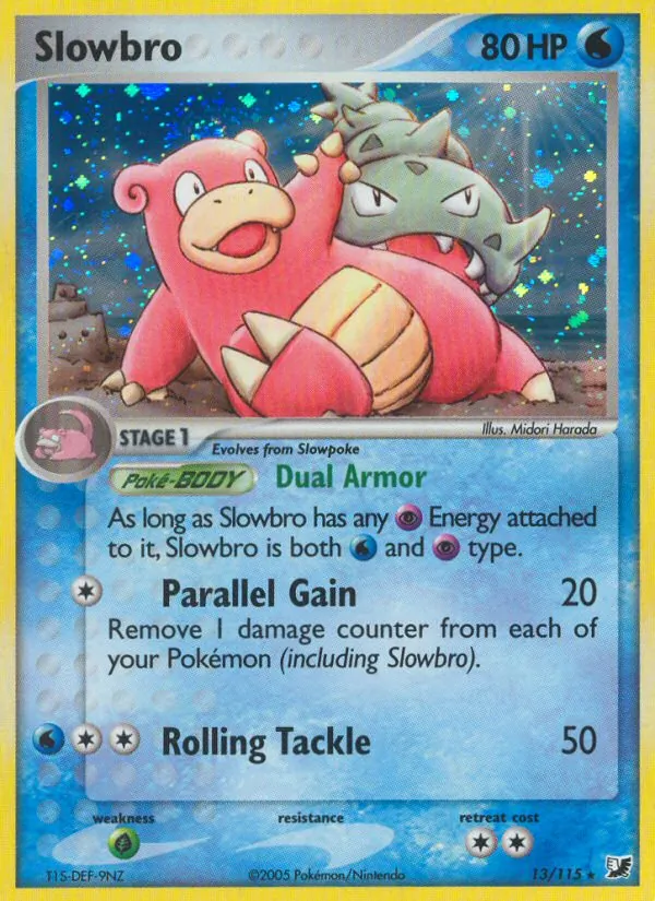 Kartu Slowbro dari Unseen Forces, nomor 13/115