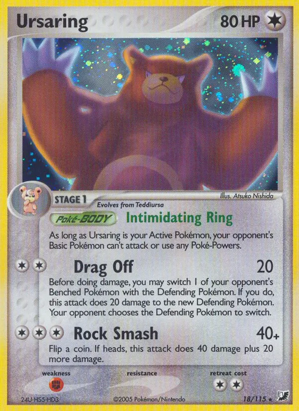 Ursaring card from Unseen Forces, number 18/115