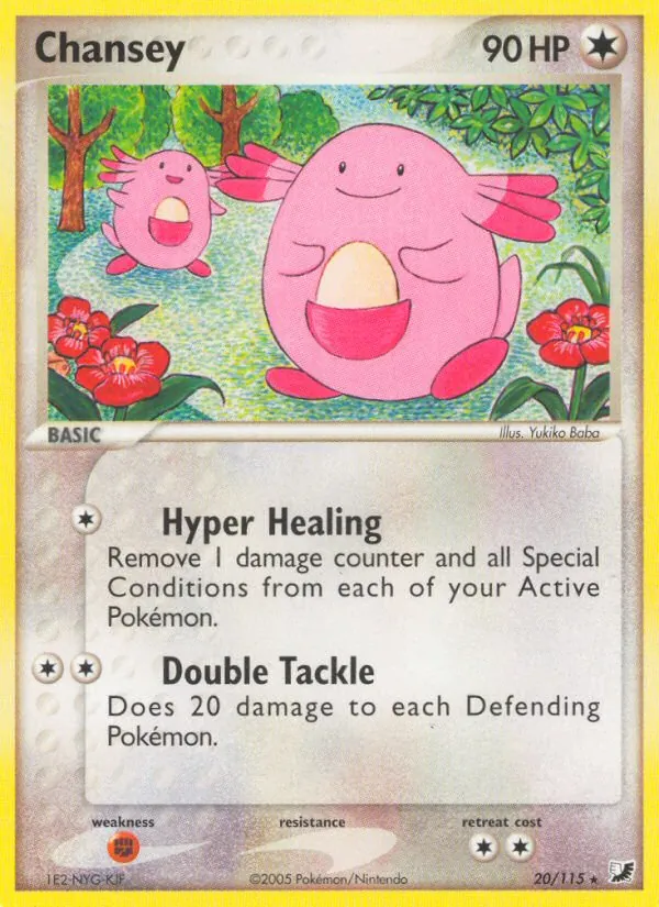 Kartu Chansey dari Unseen Forces, nomor 20/115