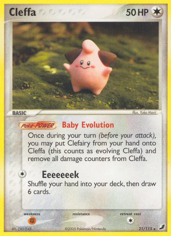 Cleffa card from Unseen Forces, number 21/115