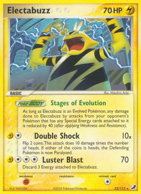 Carta Electabuzz dell'espansione Unseen Forces, numero 22/115