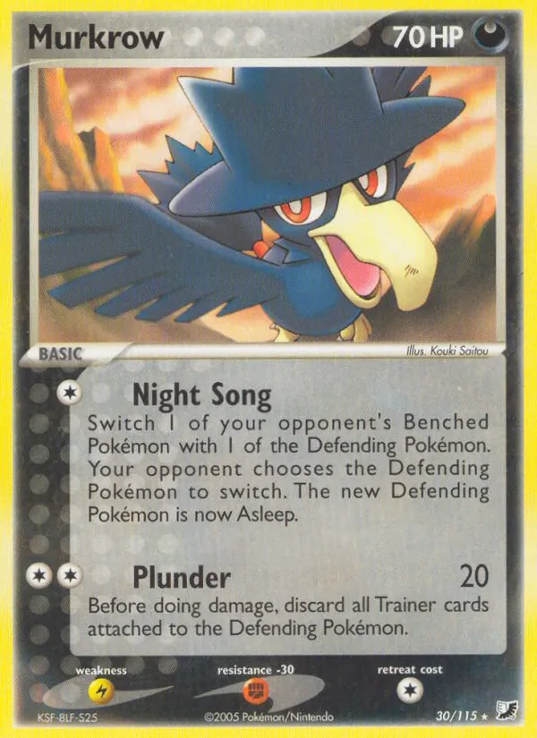 Kartu Murkrow dari Unseen Forces, nomor 30/115