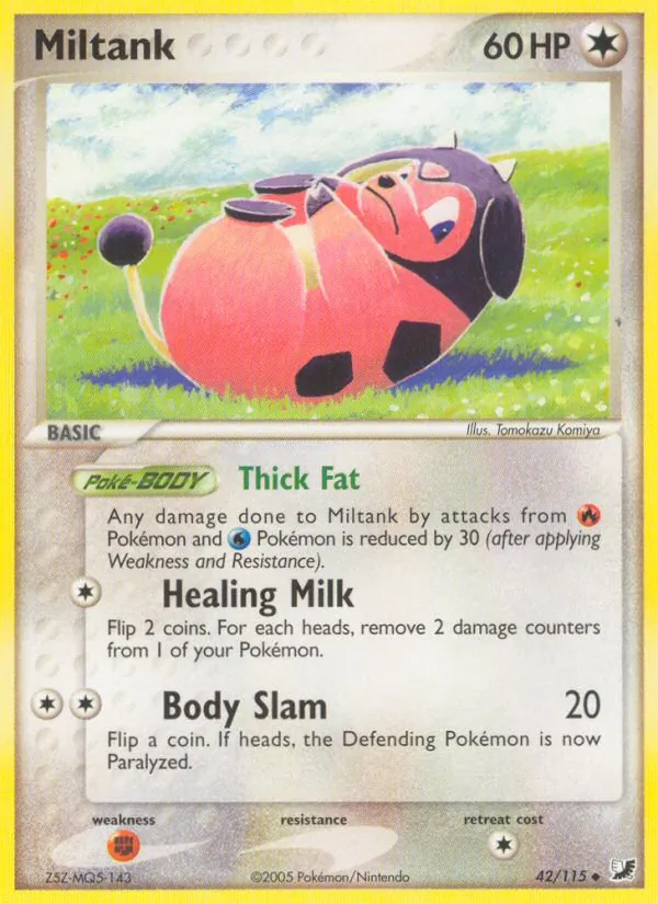 Carta Miltank dell'espansione Unseen Forces, numero 42/115