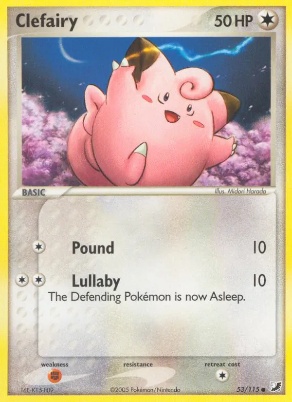 Carta Clefairy de la expansión Unseen Forces, número 53/115