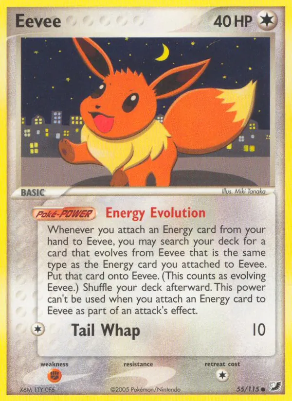 Kaart Eevee uit Unseen Forces, nummer 55/115