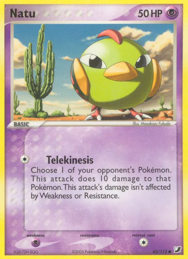 Karte Natu aus EX Verborgene Mächte, Nummer 63/115