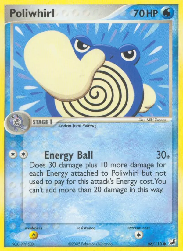 Kaart Poliwhirl uit Unseen Forces, nummer 68/115
