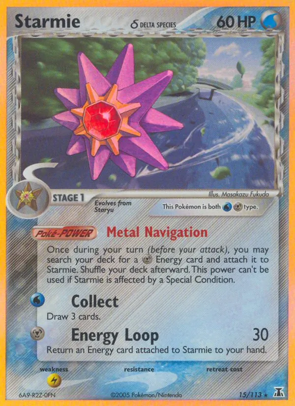 Starmie δ card from Delta Species, number 15/113