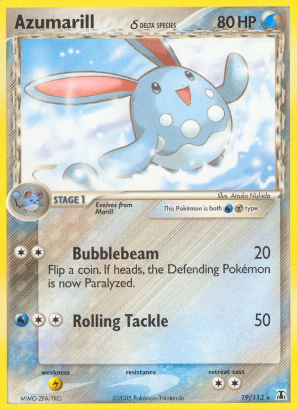 Kaart Azumarill δ uit Delta Species, nummer 19/113