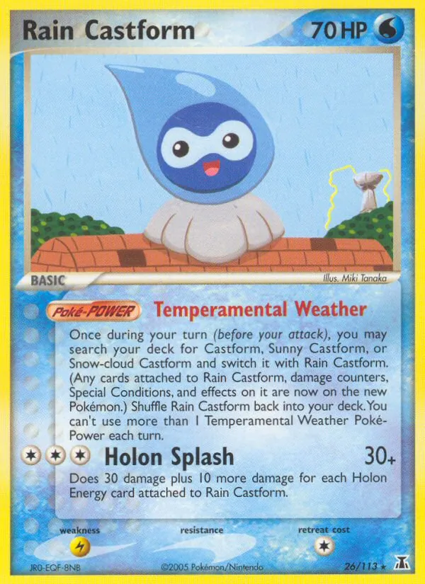 Kaart Rain Castform uit Delta Species, nummer 26/113