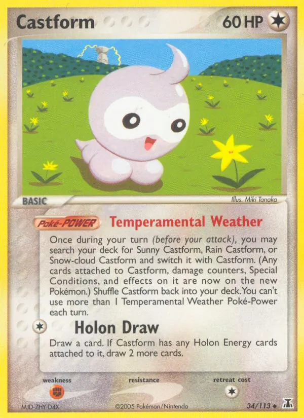 Kaart Castform uit Delta Species, nummer 34/113