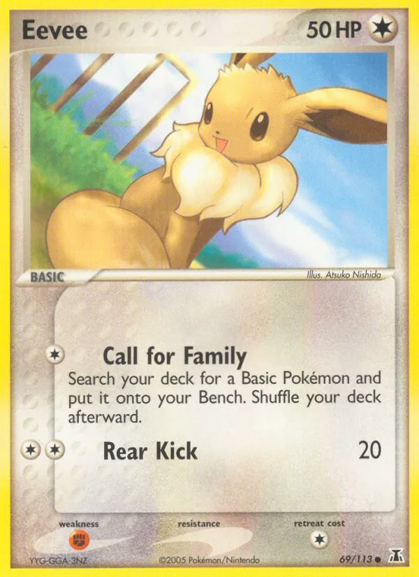 Kaart Eevee uit Delta Species, nummer 69/113