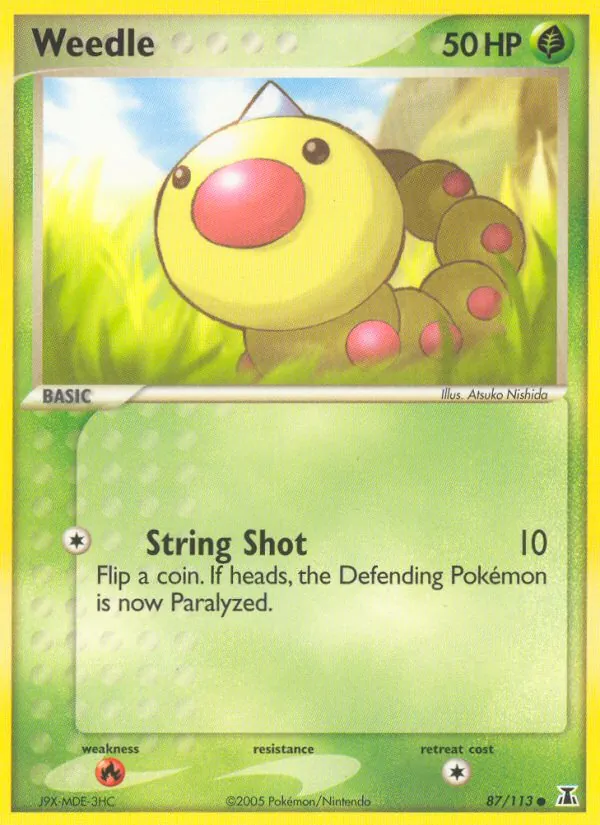 Kaart Weedle uit Delta Species, nummer 87/113