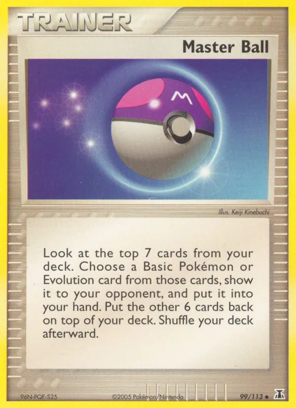 Kartu Master Ball dari Delta Species, nomor 99/113