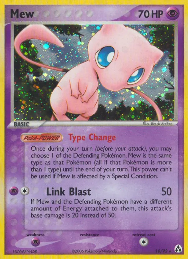 Mew card from Legend Maker, number 10/92