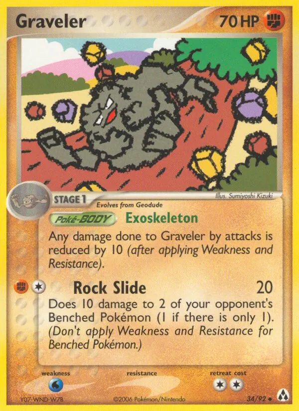 Carta Graveler dell'espansione Legend Maker, numero 34/92