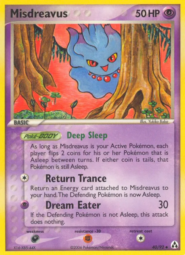 Kartu Misdreavus dari Legend Maker, nomor 40/92
