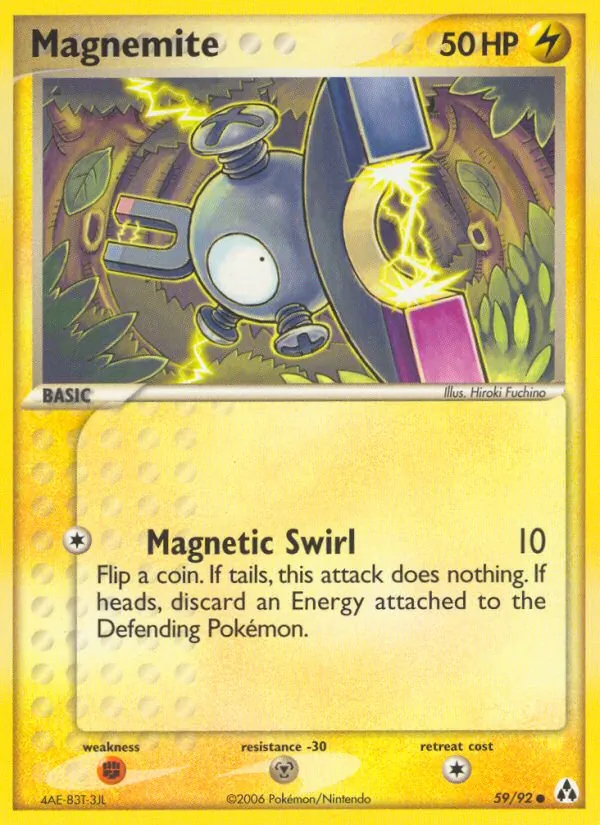 Kartu Magnemite dari Legend Maker, nomor 59/92