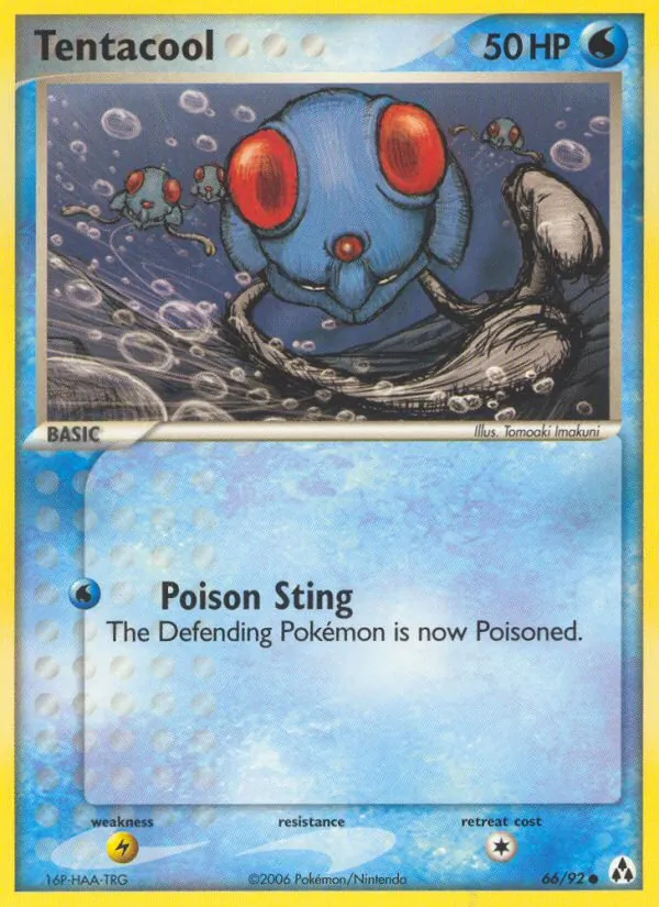 Kartu Tentacool dari Legend Maker, nomor 66/92