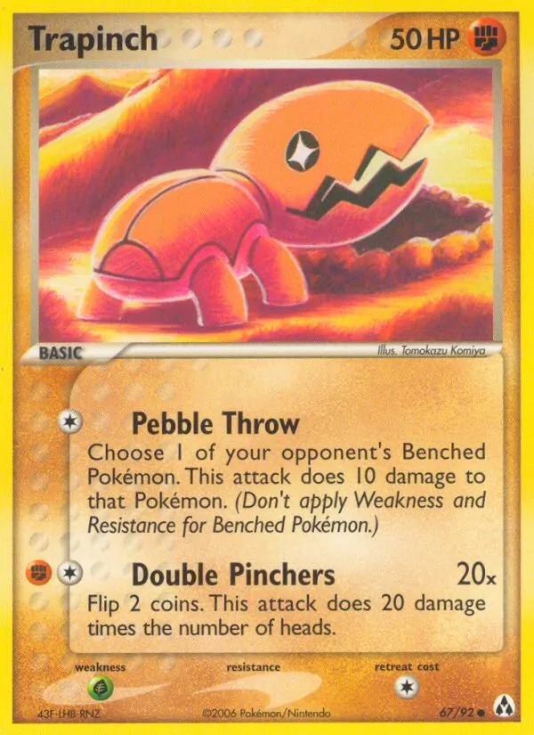 Kartu Trapinch dari Legend Maker, nomor 67/92