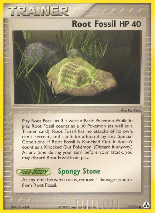Carta Root Fossil de la expansión Legend Maker, número 80/92