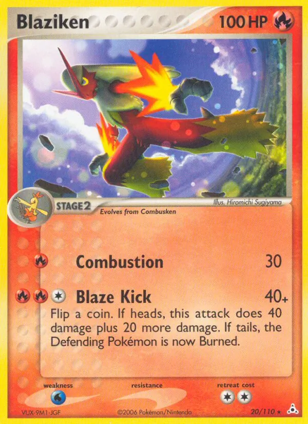 Kaart Blaziken uit Holon Phantoms, nummer 20/110