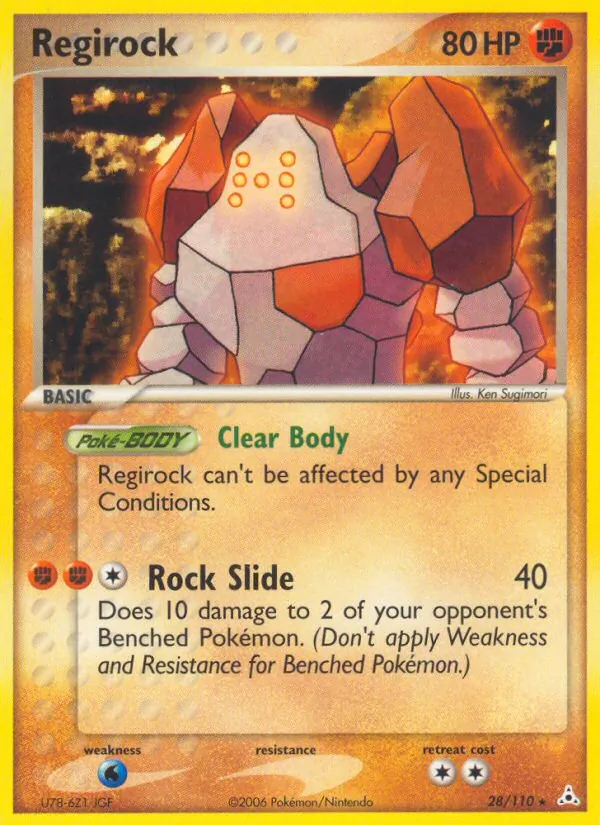 Kaart Regirock uit Holon Phantoms, nummer 28/110
