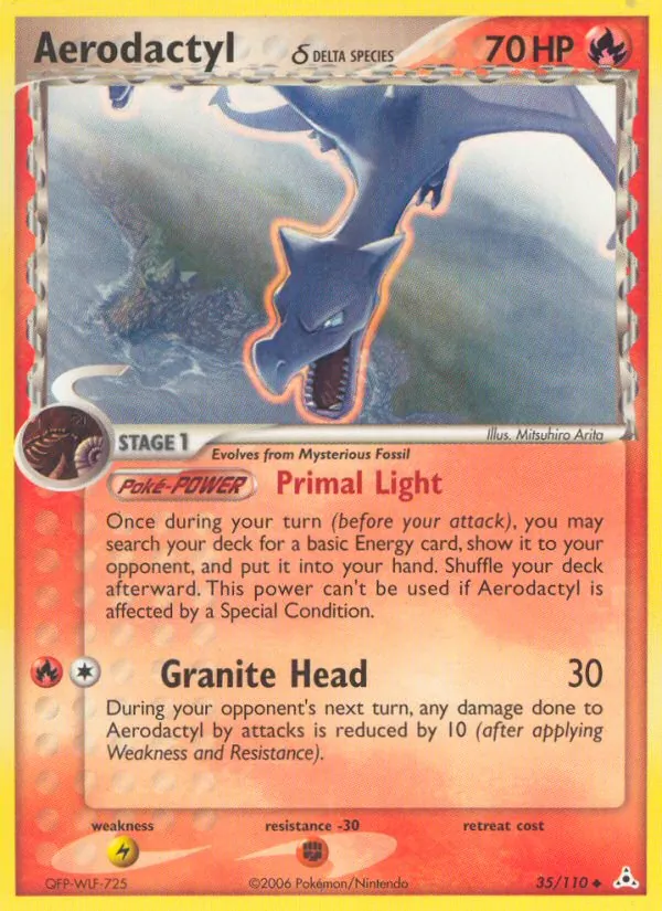 Kaart Aerodactyl δ uit Holon Phantoms, nummer 35/110